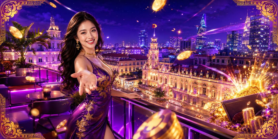 Màn hình kèo bóng đá tại quán cà phê Hồ Chí Minh về đêm với ánh đèn neon